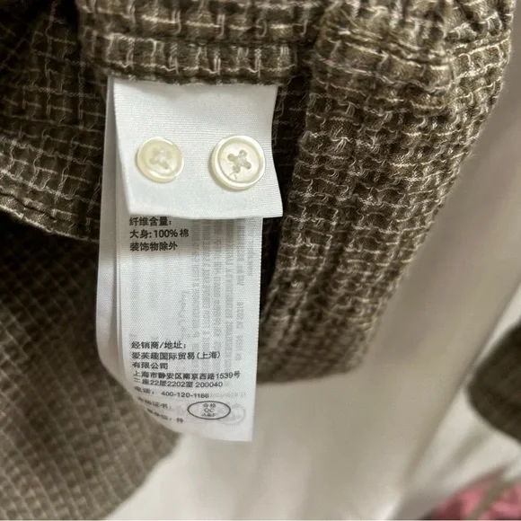 abercrombie long sleeve men's waffle button up olive green size small - Picture 14 of 16